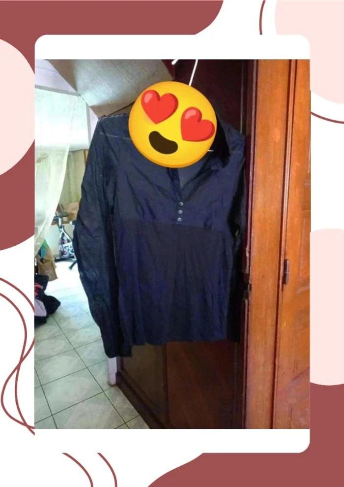 Chemise noire à rayures Cache Cache taille L/40 - photo numéro 3