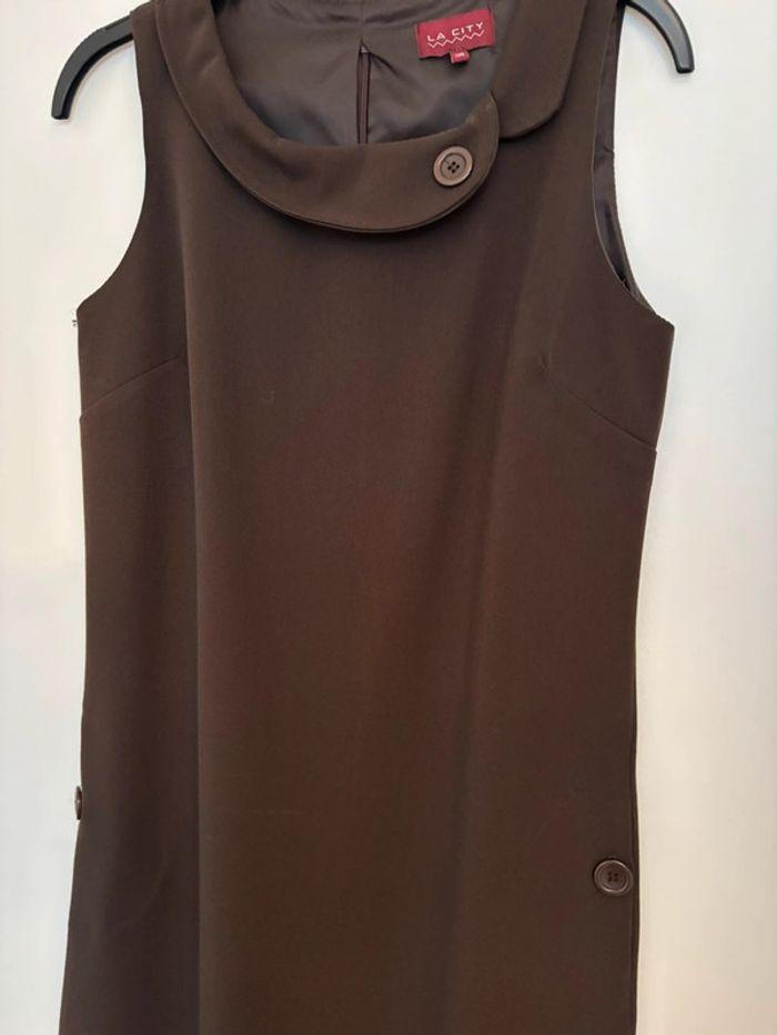 Robe droite marron T38 - photo numéro 2