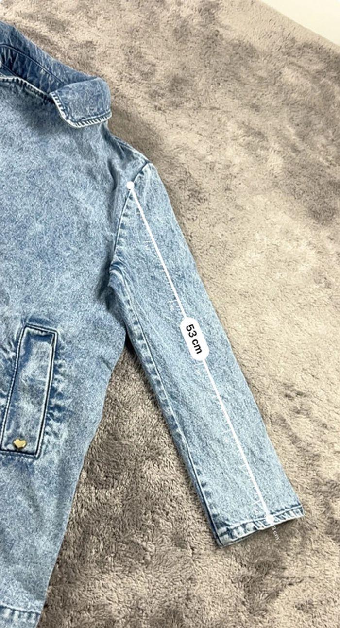 👕 Veste en Jeans longue vintage y2k Bleu Taille XS 👕 - photo numéro 5