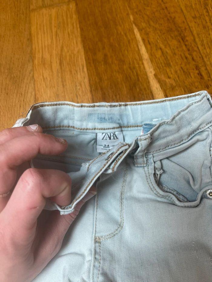 Zara jeans slim garçon 3 4 ans parfait état bleu très clair - photo numéro 5