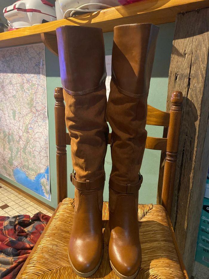 Bottes hautes marrons (bien lire l’annonce) - photo numéro 2