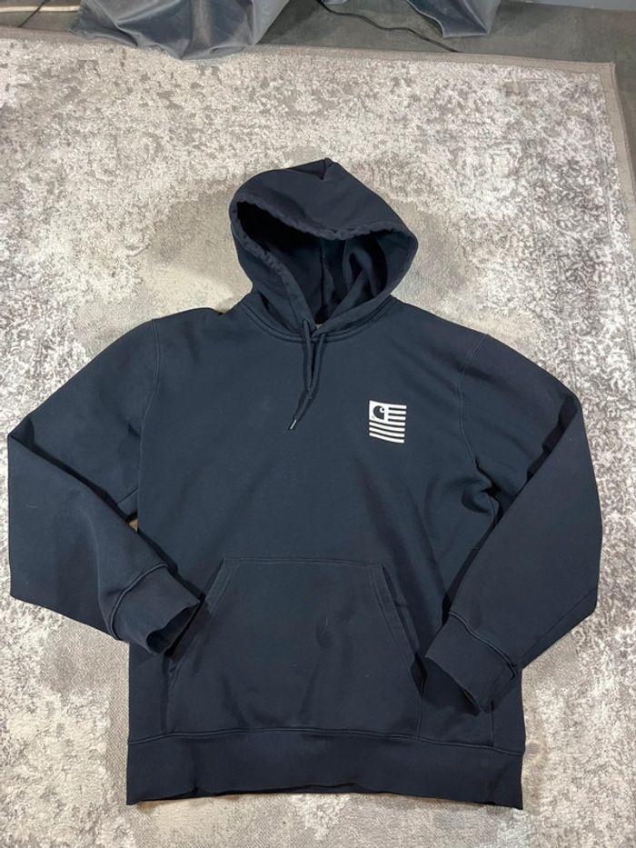 Carhartt WIP Hooded Waving State Flag Sweat Navy - photo numéro 1