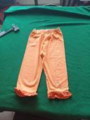 Bas de pyjama orange 8 ans