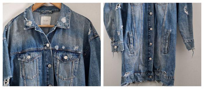 📌 Veste Longue Destroy Over Size en Jean Zara - photo numéro 5