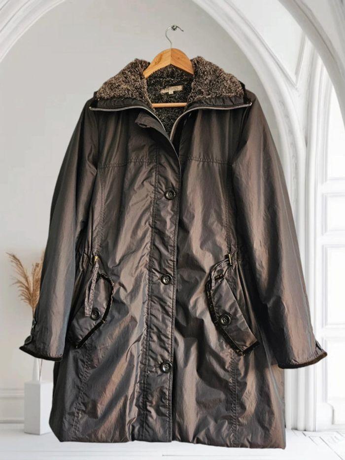 Manteau / parka avec fourrure marron Scottage - photo numéro 2