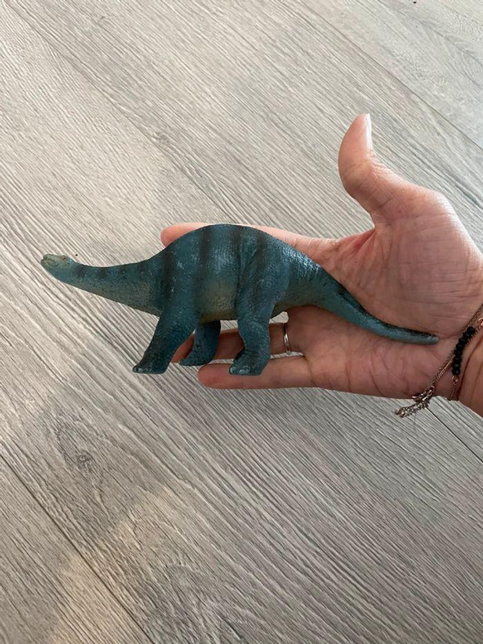 Rare figurine Dinosaure apatosaurus de collection bleu et noir schleich de 1993 - photo numéro 1