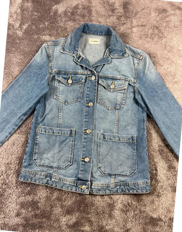 👕 Veste en Jeans vintage y2k Bleu Clair Taille XS 👕 - photo numéro 6