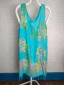 Robe d'été/ plage style paréo bleu turquoise/ vert motif étoile