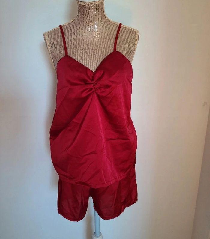 Pyjama débardeur et short 2 pièces rouge taille M neuf - photo numéro 1