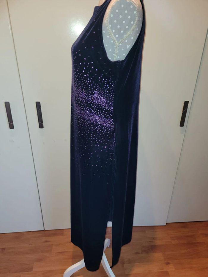 Robe velours violette strass casi neuve - photo numéro 8