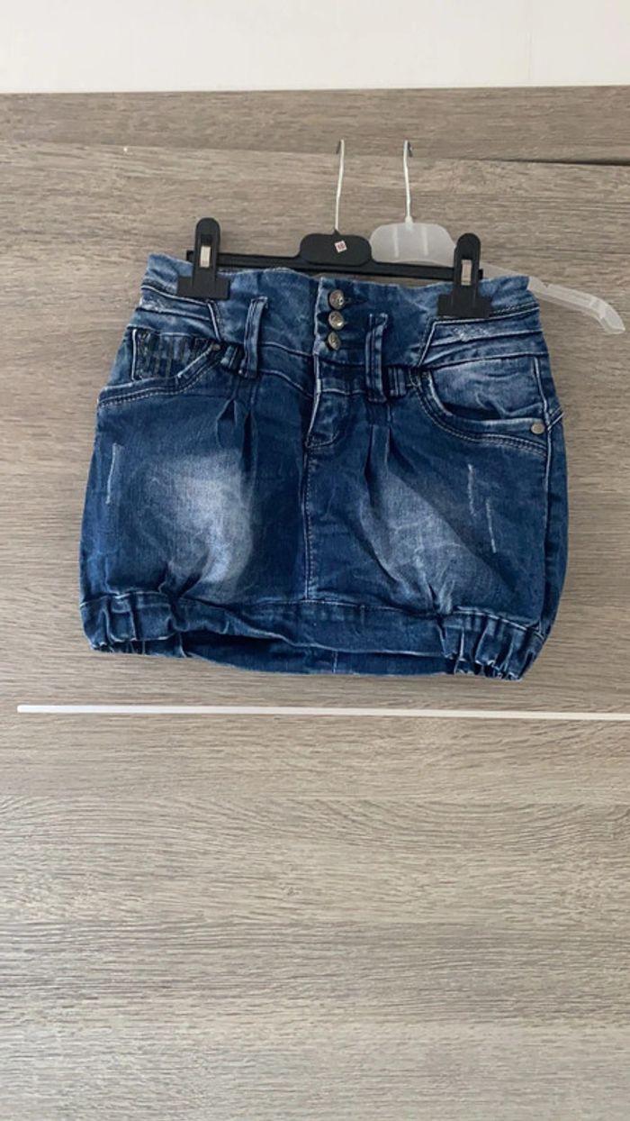 Jupe jeans effet boule - photo numéro 1