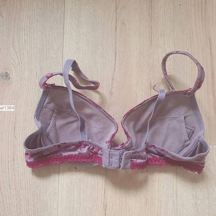 Soutien gorge push-up armature taupe rose - RougeGorge - Taille 85B - photo numéro 3