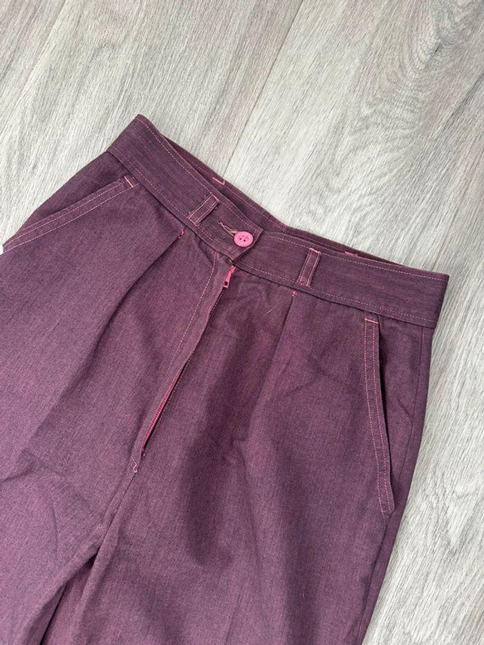 Pantalon chino violet rose Sym Vintage T32 XXS - photo numéro 2