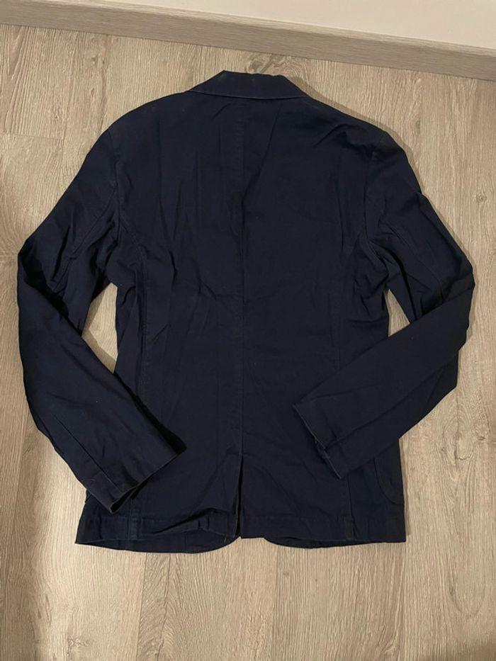 Veste style blazer bleu marine bouton aux manches kiabi taille M - photo numéro 6