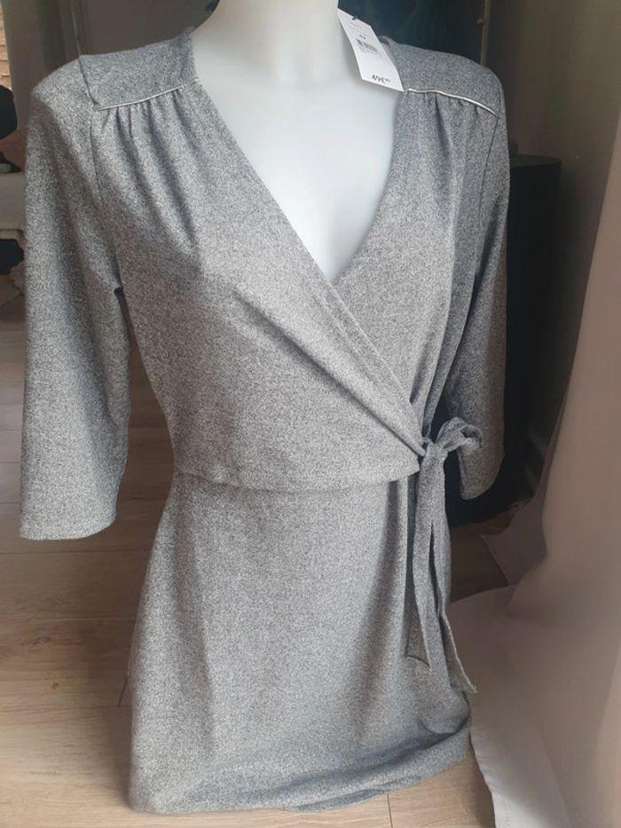 Robe portefeuille gris riu - photo numéro 1