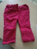 Pantalon rose velours