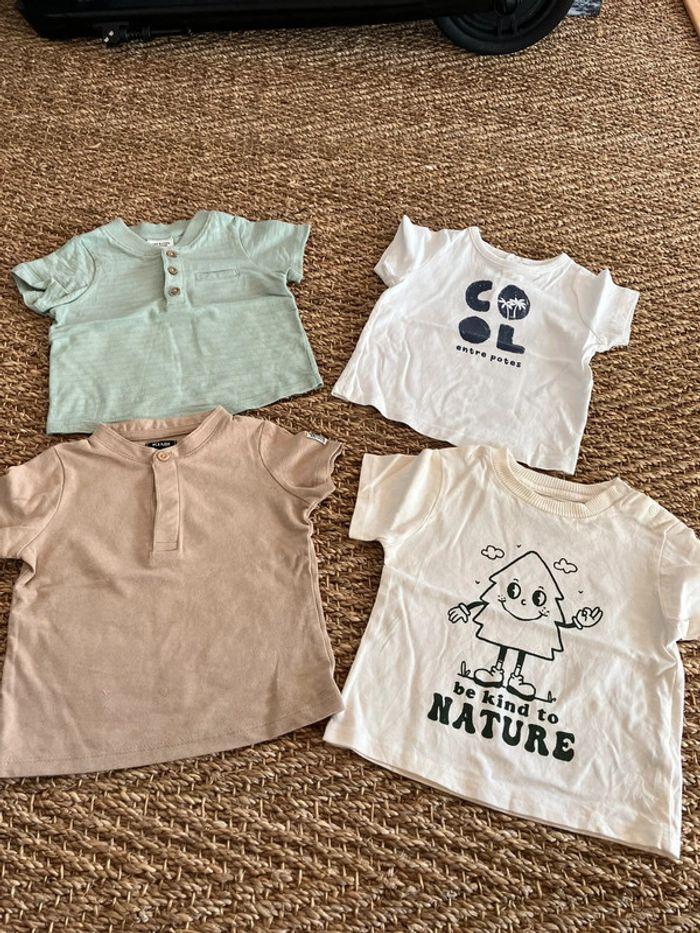 Lot de 4 tee-shirts été 9 mois - photo numéro 1