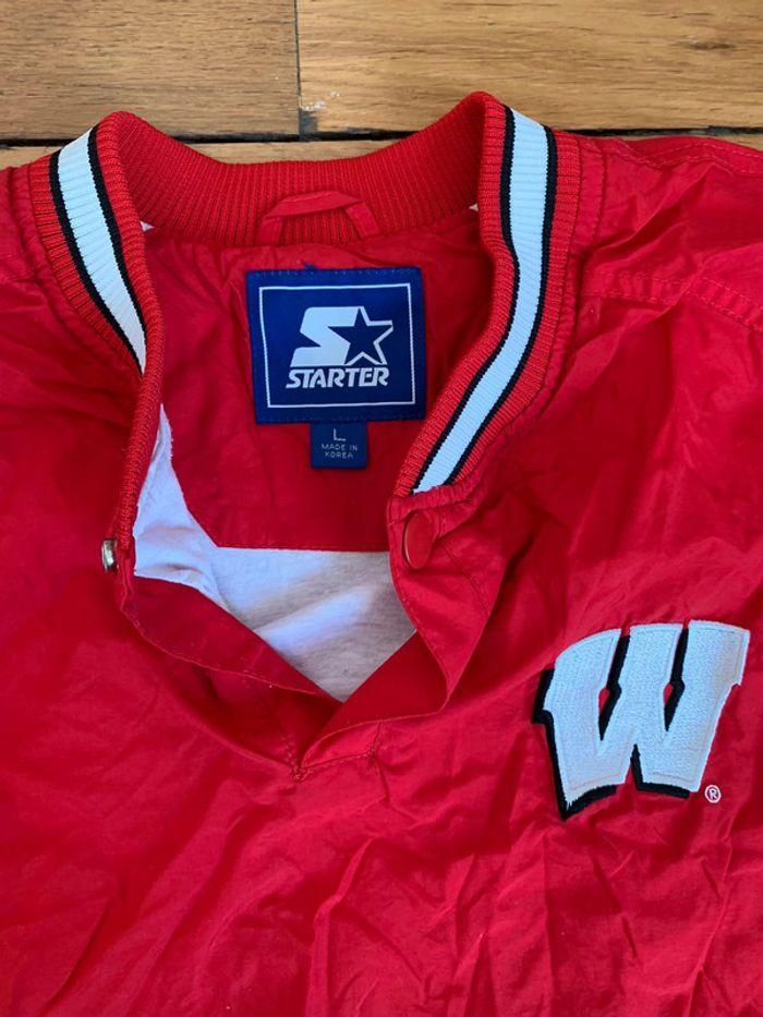 Bomber imperméable Starter wisconsin rouge t.L - photo numéro 4