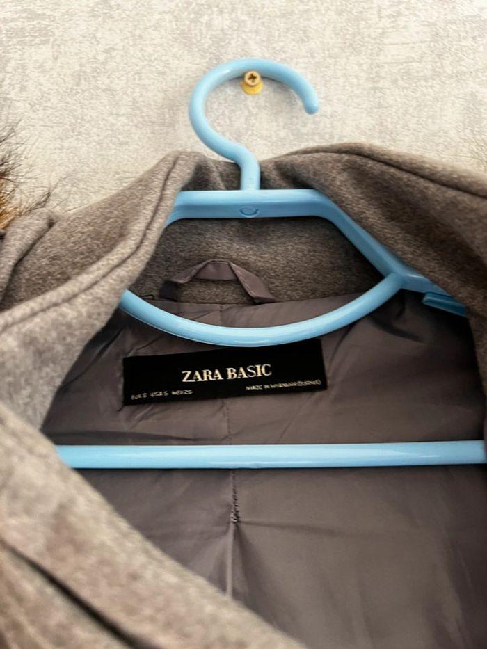 manteau gris clair zara à capuche - photo numéro 2