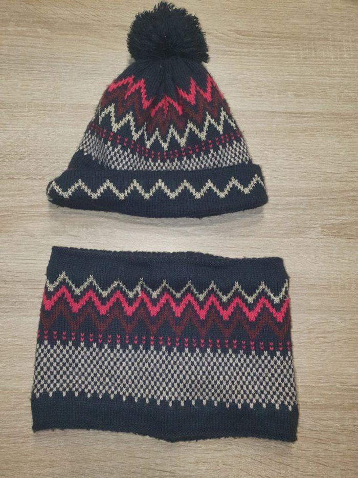 Ensemble bonnet snood 6/8 ans