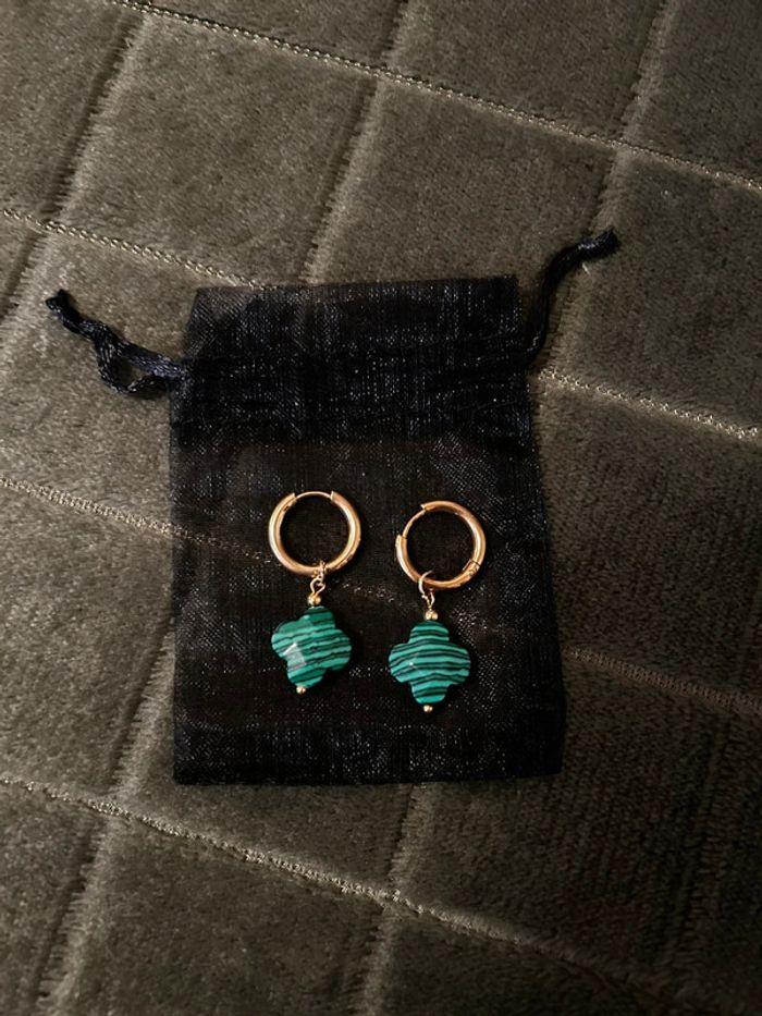 Boucles d’oreilles Malachite - photo numéro 4