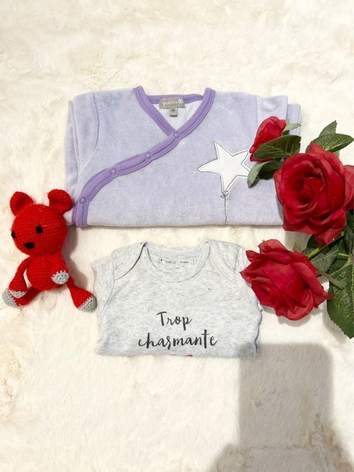 Lot pyjama body 9m fille - photo numéro 1