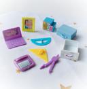 Accessoires barbie poupée doll ordinateur computer bureau work compas phone livre Book photo picture