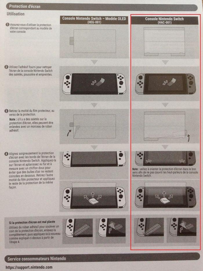 Films écran de protection pour Nintendo Switch - Officiel Nintendo - NEUF - photo numéro 3