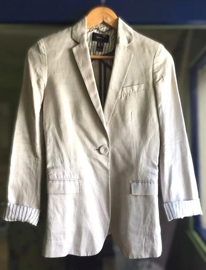 Veste Blazer beige mango t.36 - photo numéro 1