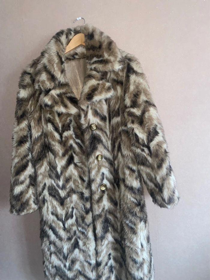 Long coat faux fur vintage - photo numéro 9