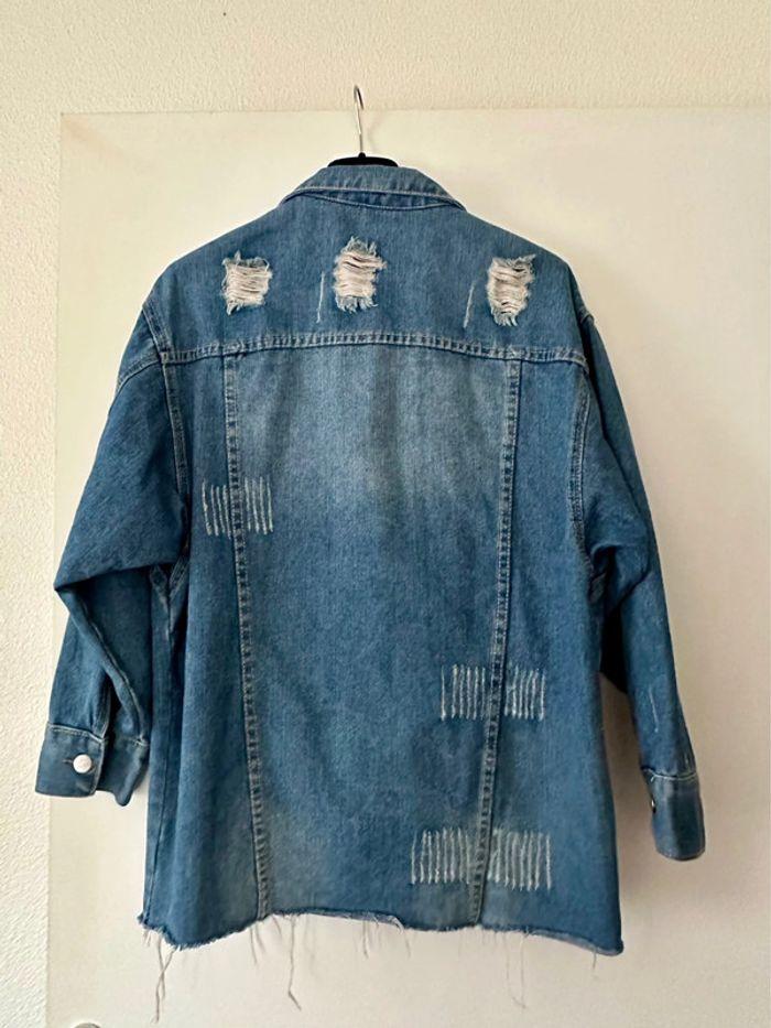 Veste chemise Jean trouée - photo numéro 6