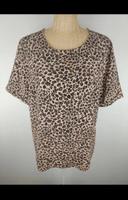 Blouse manches courtes motif léopard noir beige brun taille 46 Primark