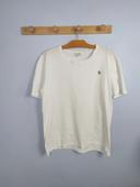 T-shirt US Polo Assn Blanc Logo Imprimé Bordeaux Taille L Homme