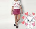 🌸 Ensemble fille jupe short+ tee-shirt 3/4ans 🌸