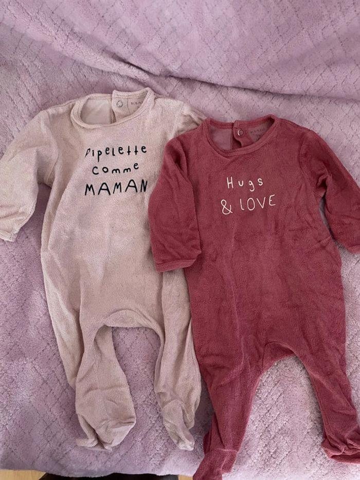 Lot de 2 pyjamas velours - photo numéro 1