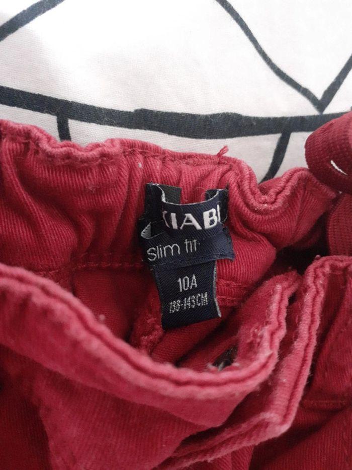 Pantalon kiabi slim fit 10 ans bordeaux - photo numéro 2