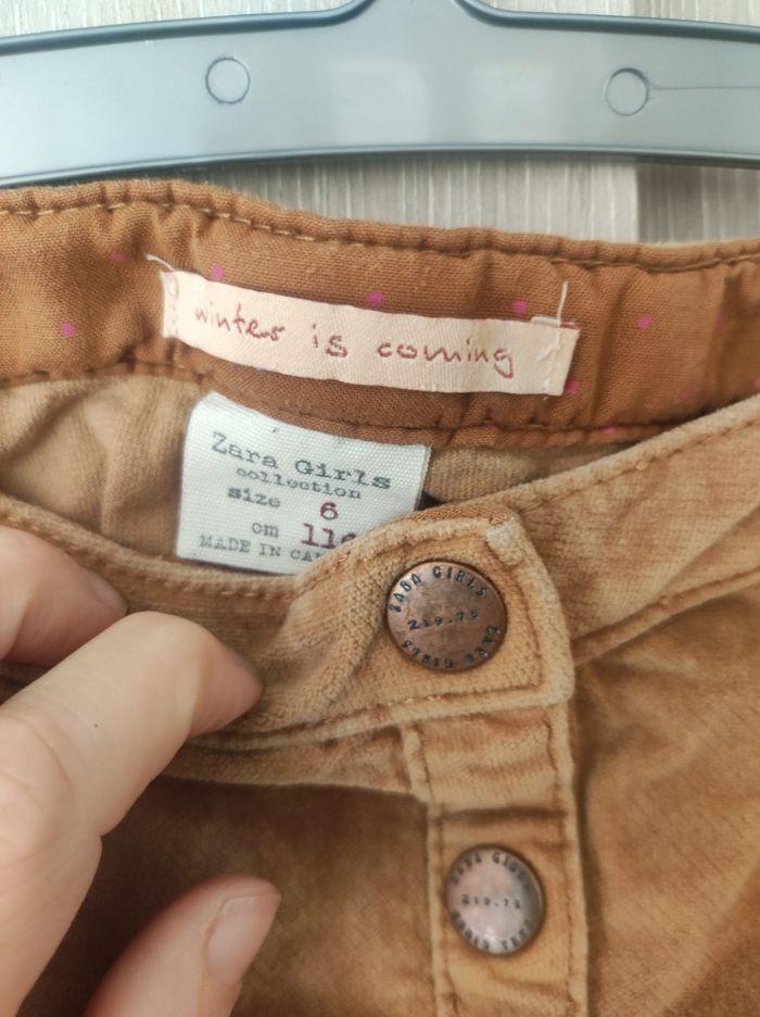 Jupe velours camel Zara 6 ans - photo numéro 2