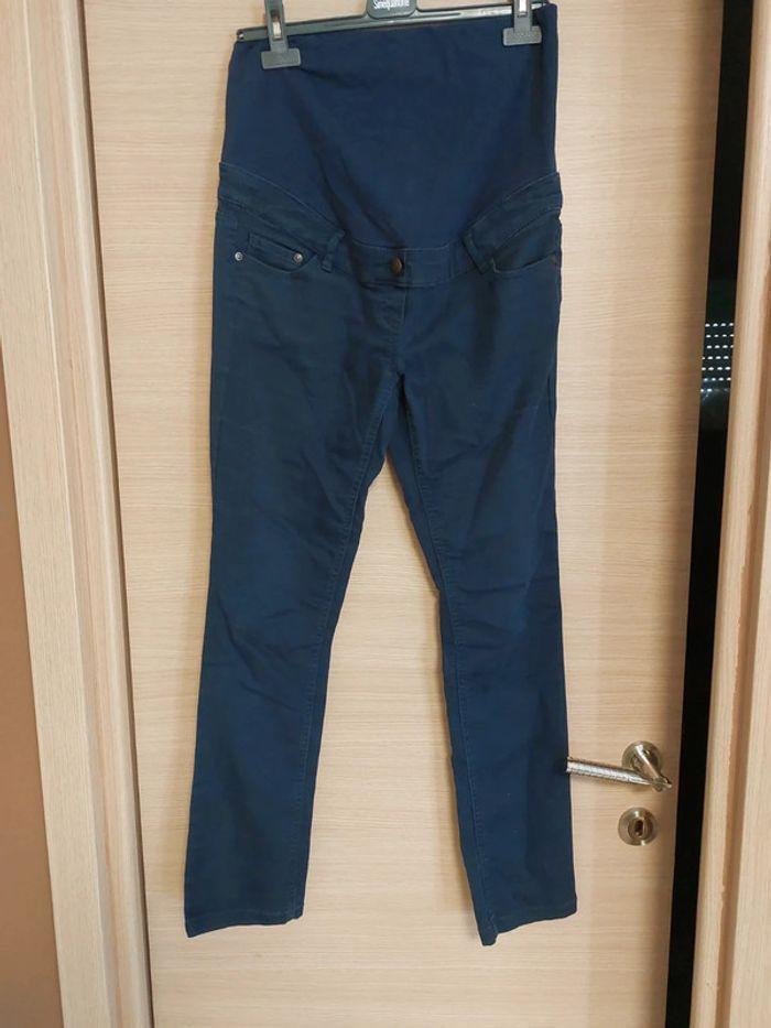 Pantalon jeans de grossesse bleu - photo numéro 3