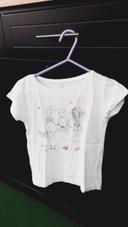 T-shirt fille blanc. In extenso