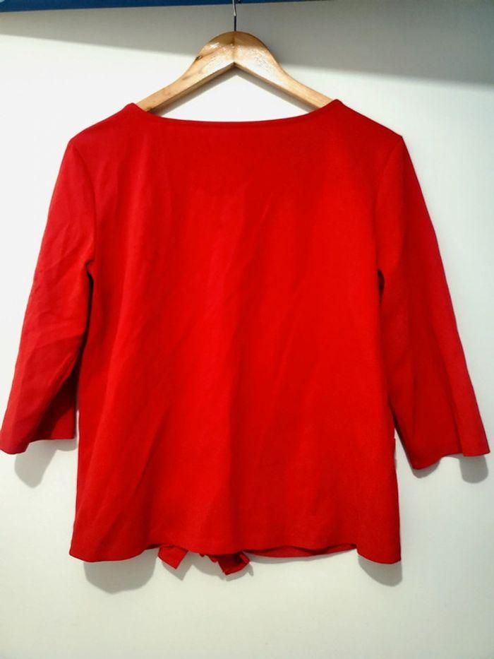 Blouse rouge perlée Promod - photo numéro 3