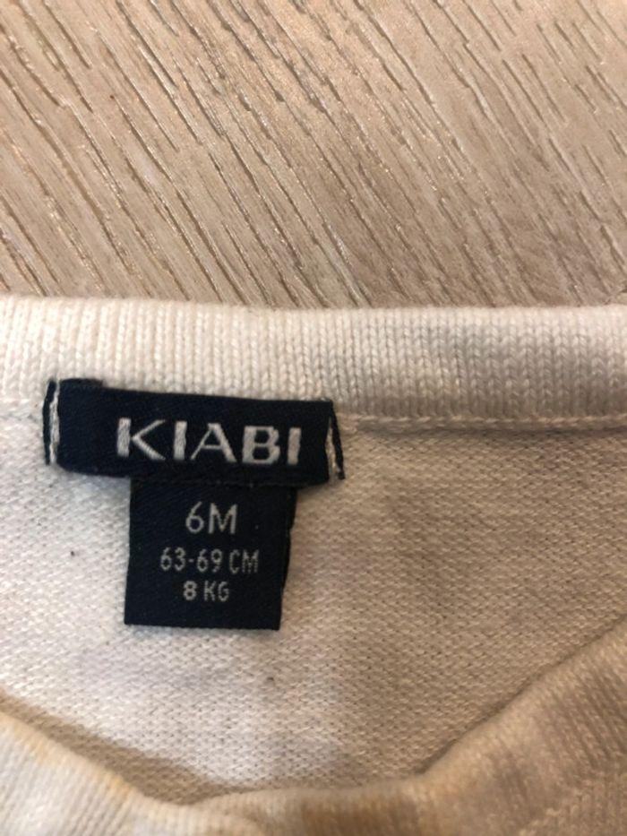 Gilet blanc Kiabi avec cœur en relief - photo numéro 2