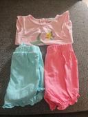 Lot tee-shirt + 2 shorts 9 mois