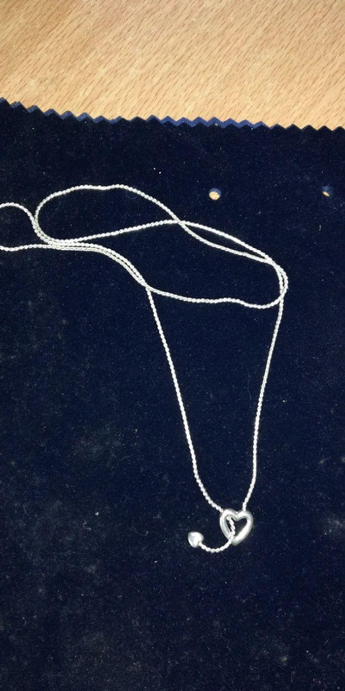 Collier cœur argenté - photo numéro 3