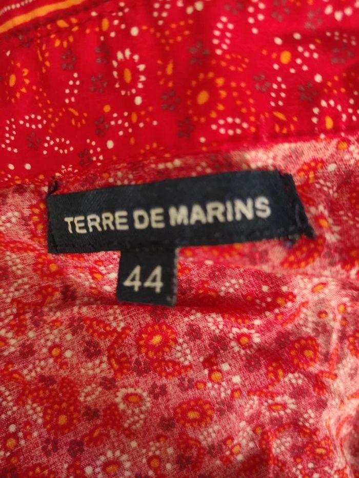 Tunique rouge rayée multicouleurs Terre de Marins taille 44 - photo numéro 4