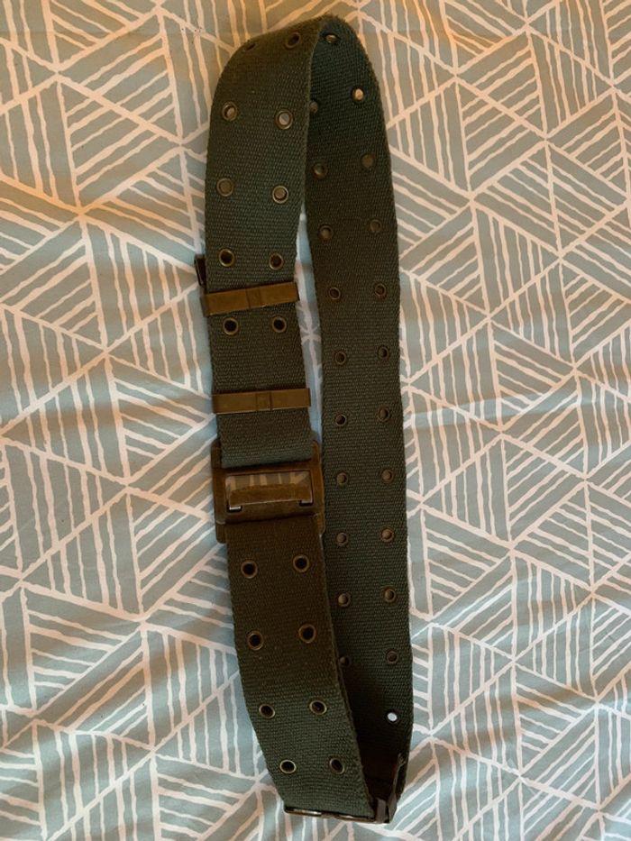 Ceinture vintage militaire kaki - photo numéro 2