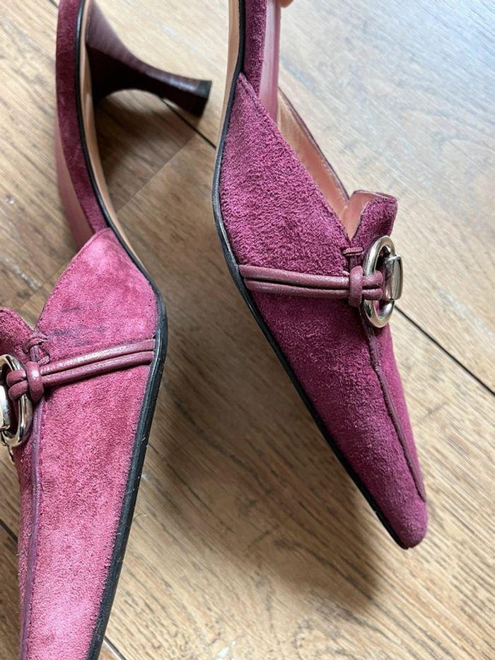 Paire de mules à talons. Escarpins couleur rose foncé, taille 37 - photo numéro 7