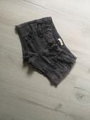 Short en jean noir