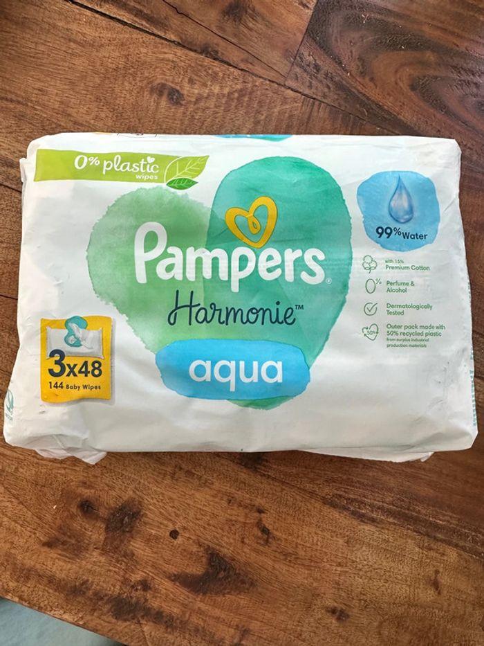 Lingettes Pampers aqua 3 paquets - photo numéro 1