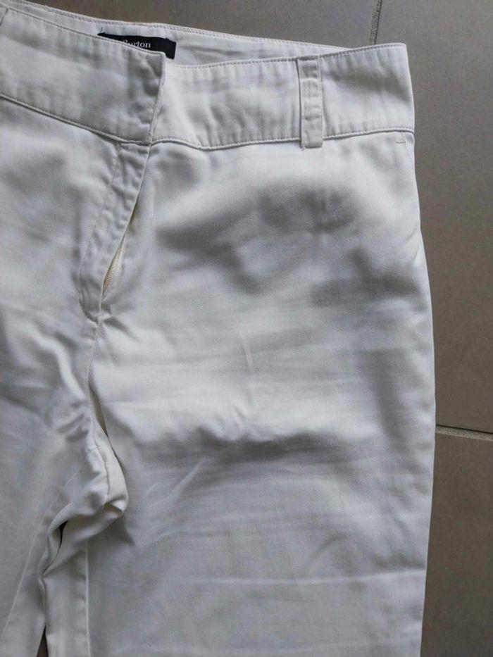 Pantalon en toile blanc cassé T38 - photo numéro 3