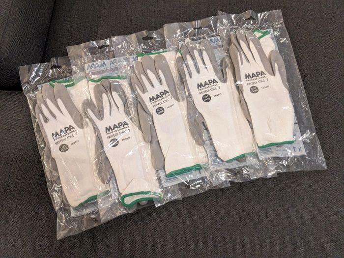 Lot de 5 paires de gants mapa neuf taille 7 - photo numéro 1